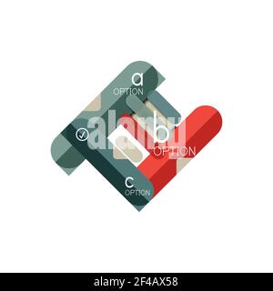Abstrakte Linien geometrische Infografik LayoutAbstrakte Linien geometrische Infografik Layout, Datenvisualisierung Design, Option Schritt für Schritt Zeitplan, Web-Box. Abstrakte Linien geometrische Infografik LayoutAbstrakte Linien geometrische Infografik Layout, Datenvisualisierung Design, Option Schritt für Schritt Zeitplan, Web-Box. Vektorgrafik isoliert auf Weiß Stock Vektor