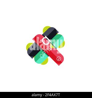 Abstrakte Linien geometrische Infografik LayoutAbstrakte Linien geometrische Infografik Layout, Datenvisualisierung Design, Option Schritt für Schritt Zeitplan, Web-Box. Abstrakte Linien geometrische Infografik LayoutAbstrakte Linien geometrische Infografik Layout, Datenvisualisierung Design, Option Schritt für Schritt Zeitplan, Web-Box. Vektorgrafik isoliert auf Weiß Stock Vektor