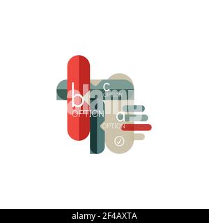 Abstrakte Linien geometrische Infografik LayoutAbstrakte Linien geometrische Infografik Layout, Datenvisualisierung Design, Option Schritt für Schritt Zeitplan, Web-Box. Abstrakte Linien geometrische Infografik LayoutAbstrakte Linien geometrische Infografik Layout, Datenvisualisierung Design, Option Schritt für Schritt Zeitplan, Web-Box. Vektorgrafik isoliert auf Weiß Stock Vektor