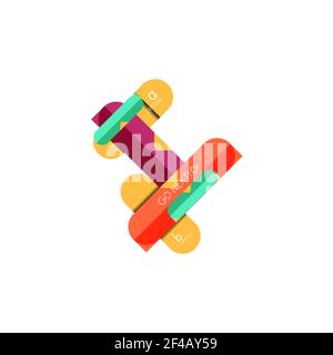 Abstrakte Linien geometrische Infografik LayoutAbstrakte Linien geometrische Infografik Layout, Datenvisualisierung Design, Option Schritt für Schritt Zeitplan, Web-Box. Abstrakte Linien geometrische Infografik LayoutAbstrakte Linien geometrische Infografik Layout, Datenvisualisierung Design, Option Schritt für Schritt Zeitplan, Web-Box. Vektorgrafik isoliert auf Weiß Stock Vektor