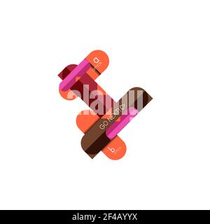 Abstrakte Linien geometrische Infografik LayoutAbstrakte Linien geometrische Infografik Layout, Datenvisualisierung Design, Option Schritt für Schritt Zeitplan, Web-Box. Abstrakte Linien geometrische Infografik LayoutAbstrakte Linien geometrische Infografik Layout, Datenvisualisierung Design, Option Schritt für Schritt Zeitplan, Web-Box. Vektorgrafik isoliert auf Weiß Stock Vektor