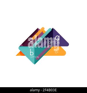 Triangle Data Visualization Design, Option Infografik Layout. Triangle Data Visualization Design, Option Infografik Layout. Vektorgrafik Stock Vektor