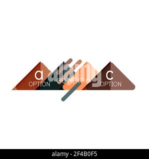 Triangle Data Visualization Design, Option Infografik Layout. Triangle Data Visualization Design, Option Infografik Layout. Vektorgrafik Stock Vektor