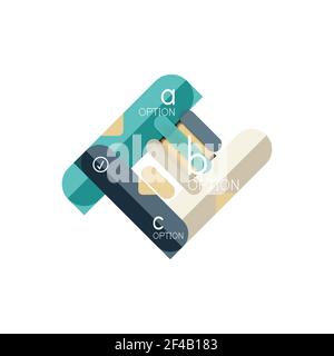 Abstrakte Linien geometrische Infografik LayoutAbstrakte Linien geometrische Infografik Layout, Datenvisualisierung Design, Option Schritt für Schritt Zeitplan, Web-Box. Abstrakte Linien geometrische Infografik LayoutAbstrakte Linien geometrische Infografik Layout, Datenvisualisierung Design, Option Schritt für Schritt Zeitplan, Web-Box. Vektorgrafik isoliert auf Weiß Stock Vektor