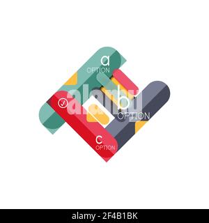 Abstrakte Linien geometrische Infografik LayoutAbstrakte Linien geometrische Infografik Layout, Datenvisualisierung Design, Option Schritt für Schritt Zeitplan, Web-Box. Abstrakte Linien geometrische Infografik LayoutAbstrakte Linien geometrische Infografik Layout, Datenvisualisierung Design, Option Schritt für Schritt Zeitplan, Web-Box. Vektorgrafik isoliert auf Weiß Stock Vektor