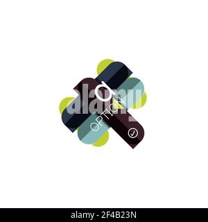 Abstrakte Linien geometrische Infografik LayoutAbstrakte Linien geometrische Infografik Layout, Datenvisualisierung Design, Option Schritt für Schritt Zeitplan, Web-Box. Abstrakte Linien geometrische Infografik LayoutAbstrakte Linien geometrische Infografik Layout, Datenvisualisierung Design, Option Schritt für Schritt Zeitplan, Web-Box. Vektorgrafik isoliert auf Weiß Stock Vektor