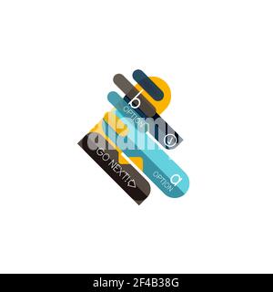 Abstrakte Linien geometrische Infografik LayoutAbstrakte Linien geometrische Infografik Layout, Datenvisualisierung Design, Option Schritt für Schritt Zeitplan, Web-Box. Abstrakte Linien geometrische Infografik LayoutAbstrakte Linien geometrische Infografik Layout, Datenvisualisierung Design, Option Schritt für Schritt Zeitplan, Web-Box. Vektorgrafik isoliert auf Weiß Stock Vektor