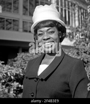 American-Belgian Jazz Sänger in Kijk de Rijk zeigen, Donna Higtower nach der Pressekonferenz (Kopf) Datum 10. April 1964 Stockfoto