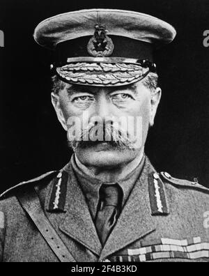 Horatio Herbert Kitchener, 1st Earl Kitchener (1850-1916), ein britischer Feldmarschall und Prokonsul, der im zweiten Boer-Krieg und im ersten Weltkrieg tätig war. 1910-1915 Stockfoto
