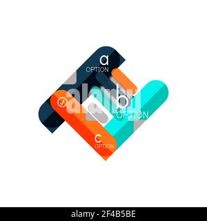 Abstrakte Linien geometrische Infografik LayoutAbstrakte Linien geometrische Infografik Layout, Datenvisualisierung Design, Option Schritt für Schritt Zeitplan, Web-Box. Abstrakte Linien geometrische Infografik LayoutAbstrakte Linien geometrische Infografik Layout, Datenvisualisierung Design, Option Schritt für Schritt Zeitplan, Web-Box. Vektorgrafik isoliert auf Weiß Stock Vektor