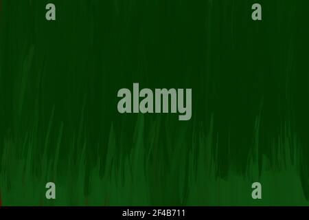 Helle und dunkelgrüne Malstriche bilden einen interessanten Hintergrund in dieser digitalen abstrakten Malerei. Stockfoto