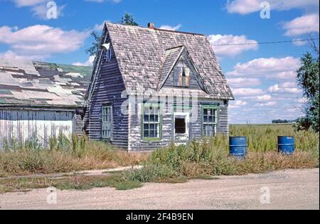 Alte Tankstelle Winkel 1 Route 175 Odebolt Iowa ca. 1987 Stockfoto
