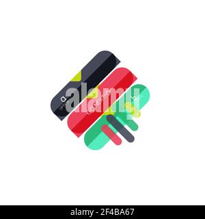 Abstrakte Linien geometrische Infografik LayoutAbstrakte Linien geometrische Infografik Layout, Datenvisualisierung Design, Option Schritt für Schritt Zeitplan, Web-Box. Abstrakte Linien geometrische Infografik LayoutAbstrakte Linien geometrische Infografik Layout, Datenvisualisierung Design, Option Schritt für Schritt Zeitplan, Web-Box. Vektorgrafik isoliert auf Weiß Stock Vektor
