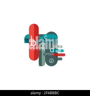 Abstrakte Linien geometrische Infografik LayoutAbstrakte Linien geometrische Infografik Layout, Datenvisualisierung Design, Option Schritt für Schritt Zeitplan, Web-Box. Abstrakte Linien geometrische Infografik LayoutAbstrakte Linien geometrische Infografik Layout, Datenvisualisierung Design, Option Schritt für Schritt Zeitplan, Web-Box. Vektorgrafik isoliert auf Weiß Stock Vektor