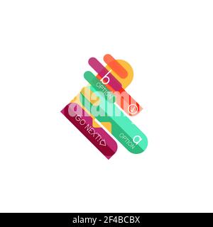 Abstrakte Linien geometrische Infografik LayoutAbstrakte Linien geometrische Infografik Layout, Datenvisualisierung Design, Option Schritt für Schritt Zeitplan, Web-Box. Abstrakte Linien geometrische Infografik LayoutAbstrakte Linien geometrische Infografik Layout, Datenvisualisierung Design, Option Schritt für Schritt Zeitplan, Web-Box. Vektorgrafik isoliert auf Weiß Stock Vektor