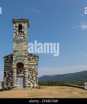 San Michele de Murato. Schöne Kirche in Korsika, Haut Corse, Frankreich Stockfoto