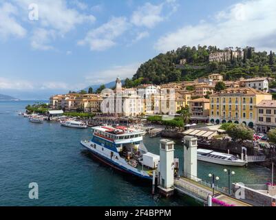 Luftaufnahme von Bellagio, Comer See, Italien Stockfoto