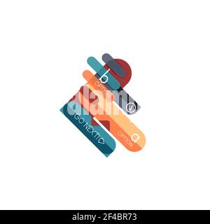 Abstrakte Linien geometrische Infografik LayoutAbstrakte Linien geometrische Infografik Layout, Datenvisualisierung Design, Option Schritt für Schritt Zeitplan, Web-Box. Abstrakte Linien geometrische Infografik LayoutAbstrakte Linien geometrische Infografik Layout, Datenvisualisierung Design, Option Schritt für Schritt Zeitplan, Web-Box. Vektorgrafik isoliert auf Weiß Stock Vektor