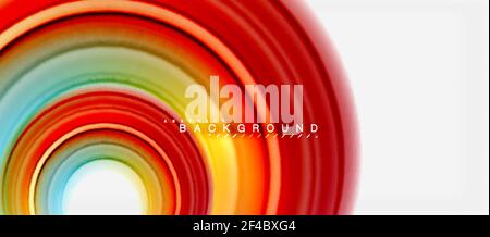 Rainbow Fluid Farbe Linie abstrakter Hintergrund - Wirbel und Kreise, verdrehte flüssige Farben Design, bunte Marmor oder Kunststoff gewellte Textur Hintergrund, mehrfarbige Vorlage für Business-oder Technologie-Präsentation oder Web-Broschüre Cover-Layout, Tapete. Rainbow Fluid Farbe Linie abstrakter Hintergrund - Wirbel und Kreise, verdrehte flüssige Farben Design, bunte Marmor oder Kunststoff gewellte Textur Hintergrund, mehrfarbige Vorlage für Business-oder Technologie-Präsentation oder Web-Broschüre Cover-Layout, Tapete. Vektorgrafik Stock Vektor
