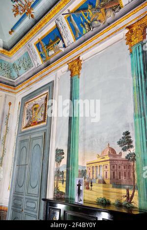 Interieur und Einrichtung der Burg Donnafugata September 25 2018 Ragusa Italien Stockfoto