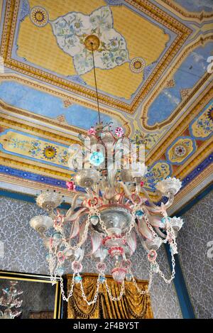 Interieur und Einrichtung der Burg Donnafugata September 25 2018 Ragusa Italien Stockfoto