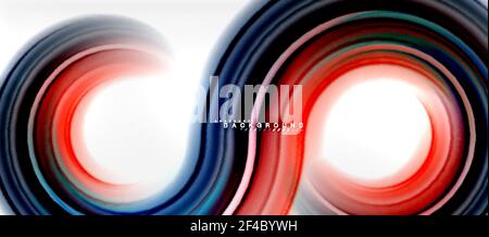 Rainbow Fluid Farbe Linie abstrakter Hintergrund - Wirbel und Kreise, verdrehte flüssige Farben Design, bunte Marmor oder Kunststoff gewellte Textur Hintergrund, mehrfarbige Vorlage für Business-oder Technologie-Präsentation oder Web-Broschüre Cover-Layout, Tapete. Rainbow Fluid Farbe Linie abstrakter Hintergrund - Wirbel und Kreise, verdrehte flüssige Farben Design, bunte Marmor oder Kunststoff gewellte Textur Hintergrund, mehrfarbige Vorlage für Business-oder Technologie-Präsentation oder Web-Broschüre Cover-Layout, Tapete. Vektorgrafik Stock Vektor