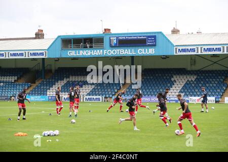Allgemeine Ansicht des Priestfield Stadions vor dem EFL Trophy Spiel zwischen Gillingham und Crawley Town im Priestfield Stadium in Gillingham. 08. September 2020 Stockfoto