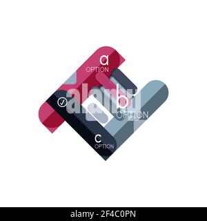 Abstrakte Linien geometrische Infografik LayoutAbstrakte Linien geometrische Infografik Layout, Datenvisualisierung Design, Option Schritt für Schritt Zeitplan, Web-Box. Abstrakte Linien geometrische Infografik LayoutAbstrakte Linien geometrische Infografik Layout, Datenvisualisierung Design, Option Schritt für Schritt Zeitplan, Web-Box. Vektorgrafik isoliert auf Weiß Stock Vektor