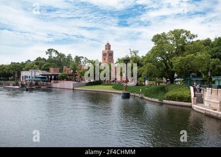 Orlando, Florida. Juli 29, 2020. Panoramablick auf den Marokko Pavillion in Epcot (2) Stockfoto