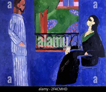 Digital veränderte das Gespräch von Henri Matisse 1911. Hermitage Museum in Sankt Petersburg, Russland Stockfoto