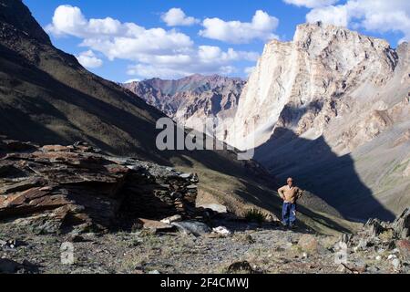 Zanskar, Indien. Tag fünf des Darch-Padum Trek Stockfoto