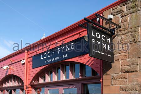 Restaurant-Bar Loch Fyne, Newhaven, Edinburgh, Schottland Stockfoto