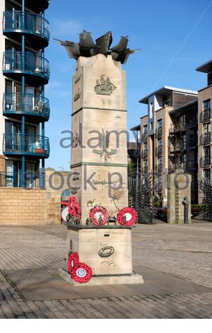 Scottish Merchant Navy War Memorial, The Shore Leith, Edinburgh Schottland Stockfoto