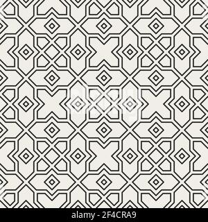 Dekoratives geometrisches nahtloses Muster. Traditionelles orientalisches Schmuck. Vektorhintergrund. Stock Vektor