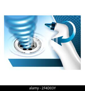 Abflussreiniger Blank Paket Promo Banner Vektor Stock Vektor