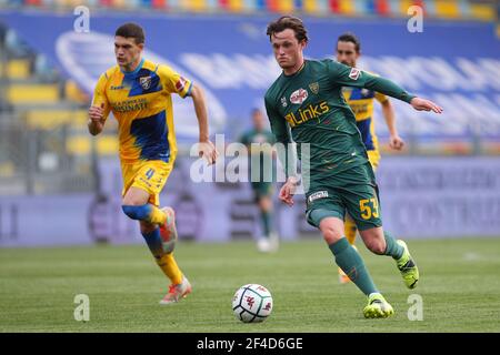 Liam Henderson von Lecce in Aktion während der italienischen Meisterschaft, BKT Lega Serie B Fußballspiel zwischen Frosinone Calcio und US Lecce am 20. März 2021 im Benito Stirpe Stadion in Frosinone, Italien - Foto Federico Proietti / DPPI Stockfoto