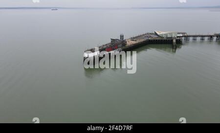 Southend-on-Sea, Essex, Aerial Pier Head Stockfoto