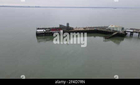 Southend-on-Sea, Essex, Aerial Pier Head Stockfoto