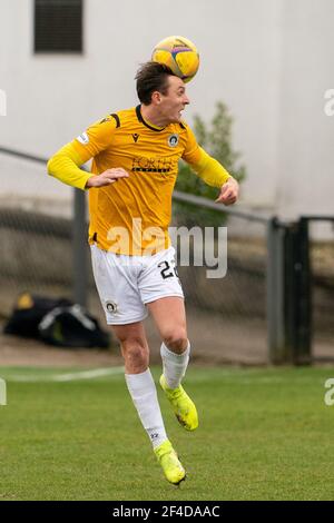 Elgin, Großbritannien. März 2021, 20th. 20. März 2021. Dies ist aus der Scottish League One Match zwischen Elgin City und Edinburgh City. Edinburgh - Liam Henderson Credit: JASPERIMAGE/Alamy Live News Stockfoto