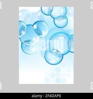 Chemische Molekül Forschung Werbung Poster Vektor Illustration Stock Vektor