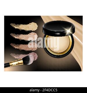 Blush Kosmetik Kreative Werbebanner Vektor Illustration Stock Vektor
