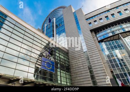 Brüssel, Belgien; Januar 23th 2020: Sitz der Europäischen Union Stockfoto