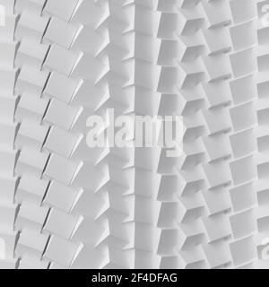 Abstrakter Hintergrund. Muster mit weißen Kästchen. 3D Bild Stockfoto