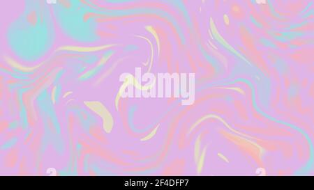 Ornamentaler Hintergrund mit abstrakten Mustern, einer Kombination aus Flieder, hellem Kalk, Blau und Candy Pink Farben. Flüssige Malerei abstrakte Textur, Art tec Stockfoto