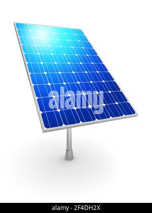 Batterie Solarenergie Strom Strom Panel. 3D Bild Stockfoto