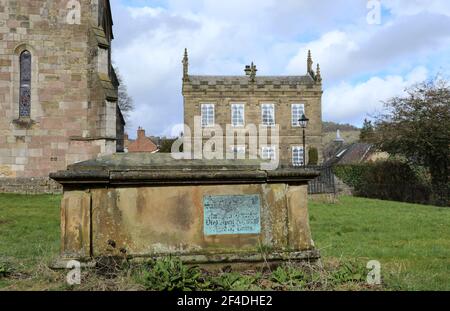Kirchhof der Heiligen Jungfrau Maria in Wirksworth Stockfoto