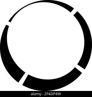 Gestrichelte Linien spiralförmig, wirbelt und wirbelt. Konzentrische und kreisförmige Spirale, Helix-Vektor-Element – Stock-Vektor-Illustration, Clip Art Grafiken Stock Vektor