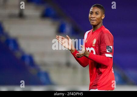 GENK, BELGIEN - MÄRZ 19: Moussa Sissako von Standard de Liege beim Jupiler Pro League Spiel zwischen KRC Genk und Standard de Liege bei Cristal Ar Stockfoto