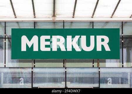 Merkur Markt, Niederlassung, Österreich Stockfoto