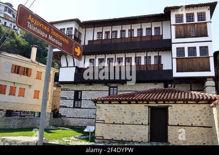 Kastoria Stadt am See Orestiada, Tsiatsiapa alten traditionellen Herrenhaus, Mazedonien, Griechenland Stockfoto